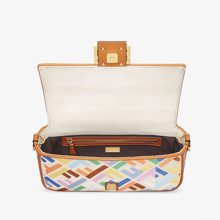 Cheap HOT Multicolor Medium Fendi Baguette FF In Bag Motif Canvas 0715